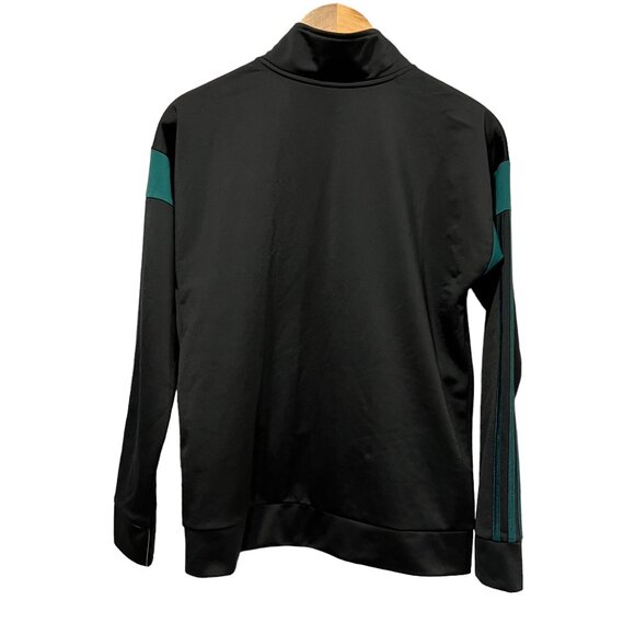 Adidas Boys Stripe Full Zip Track Jacket, Pockets, NWT, Black Green L (14-16) - Picture 2 of 8